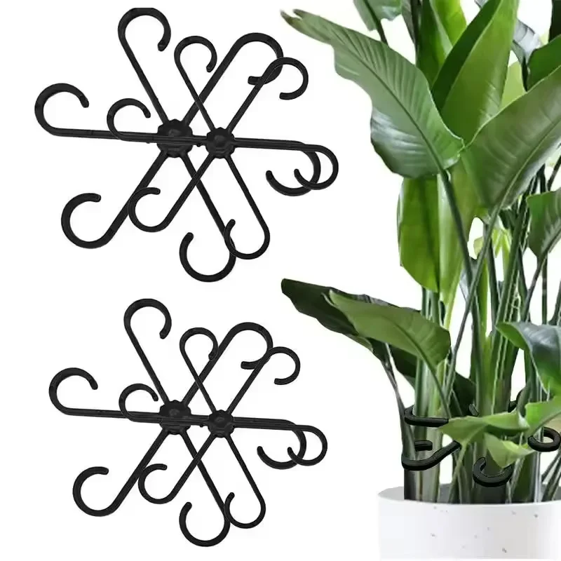 Variegated Monstera Node - Stielstützen für Alocasia-Monstera-Blätter, 4 Stück, Rankenstützklammern
